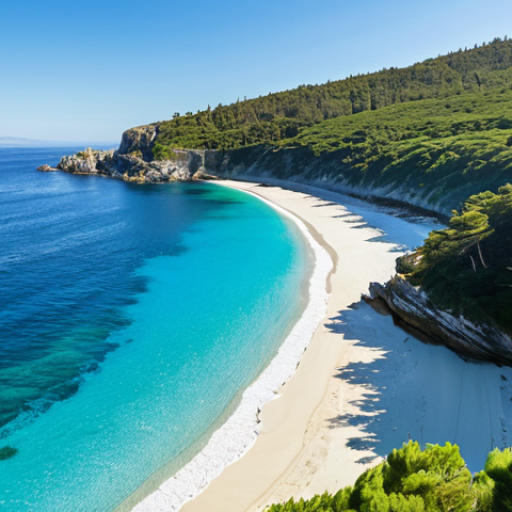 지식의 한계 인식과 정보 탐색 - **Image Prompt for Islas Cíes (Galicia, Spain):**
"A breathtaking panoramic view of Rodas Beach ...