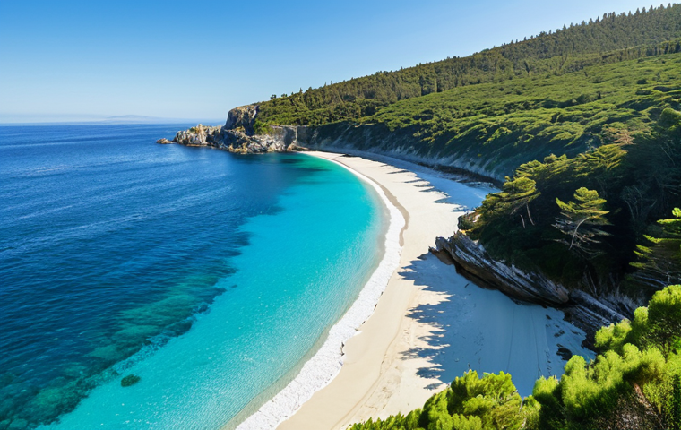 지식의 한계 인식과 정보 탐색 - **Image Prompt for Islas Cíes (Galicia, Spain):**
"A breathtaking panoramic view of Rodas Beach ...